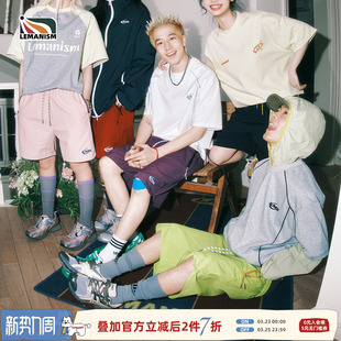 潮流字母印花休闲短裤 五分裤 男2026夏季 情侣款 女 新款 lemanism美式