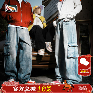 新款 情侣款 工装 lemanism美式 宽松休闲裤 男2025秋季 裤 女 潮流牛仔裤