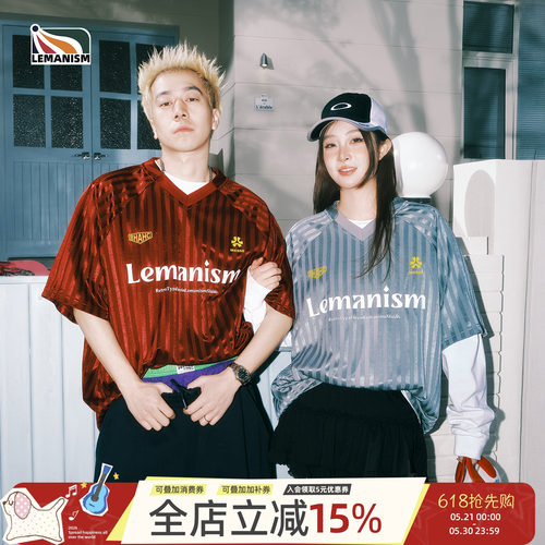 复古球衣短袖印花条纹球服情侣款