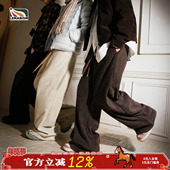 潮流加绒保暖卫裤 男2025春秋季 纯色情侣款 lemanism美式 长裤 子女