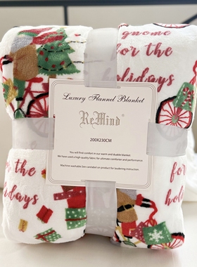 出口美国法兰绒礼品毛毯铺床珊瑚绒床单 办公室午睡盖毯 沙发毯子