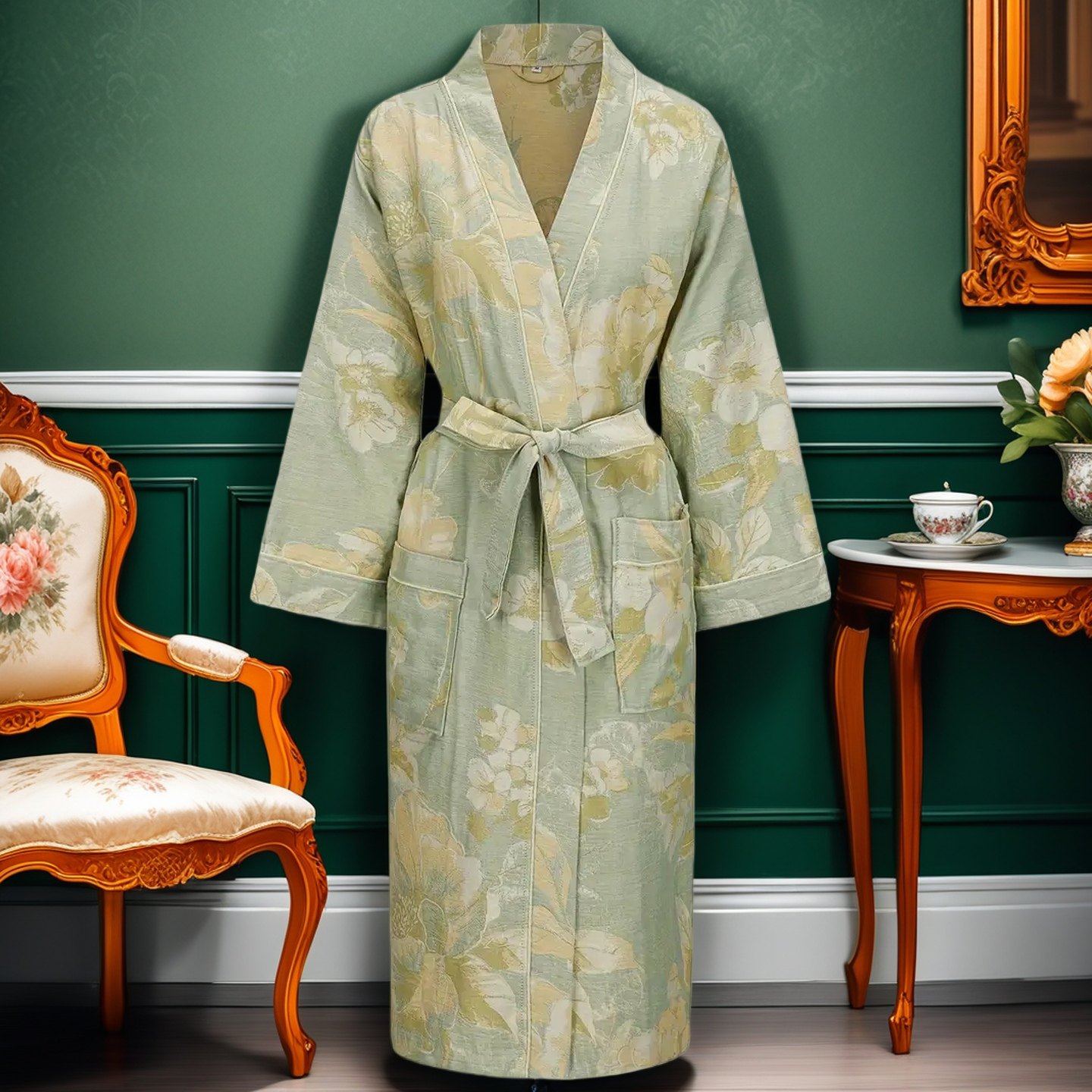 纯棉浴袍双层纱五星级酒店情侣睡袍男女春秋冬家居服吸水长款浴衣