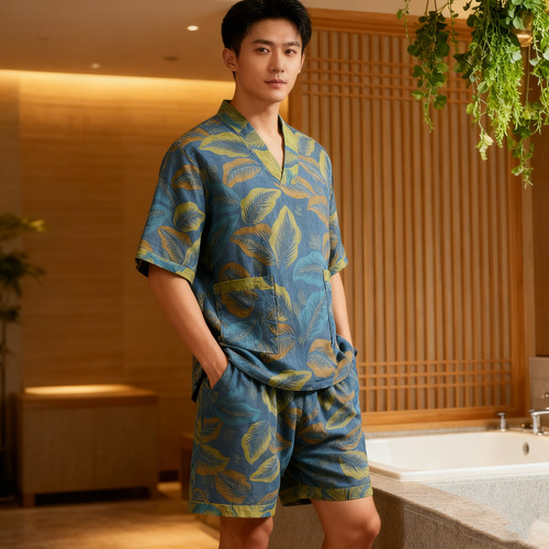 汗蒸服纯棉男女浴服情侣家居温泉