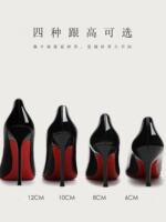 2026 Autumn/Winter new style suede high heels for women, slender heels, fashionable light lipstick soles, versatile pointed-toe professional leopard print single shoes thumbnail 6