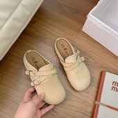 配裙子休闲鞋 复古软底勃肯鞋 轻便一脚蹬包头半拖鞋 春季 女2026新款