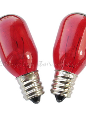 赛远电光源 微型灯泡 220v 7w e12 t20x51 红色 a129 高品质