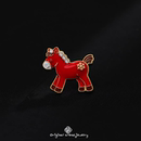 本命年生肖红色小马驹胸针高端女气质时尚 饰品 别针创意胸花衣服装