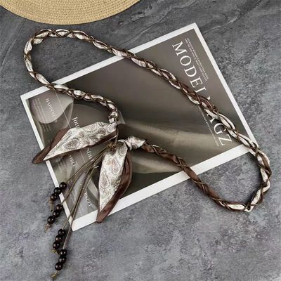 丝巾编织腰带配饰女波西米亚民族风腰绳装饰配牛仔裤裙子丝带皮带