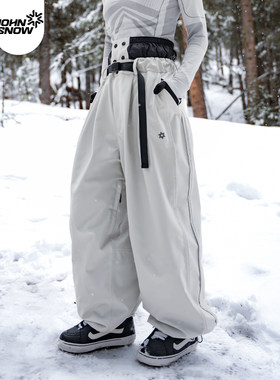 Johnsnow滑雪裤女款雪场超出片