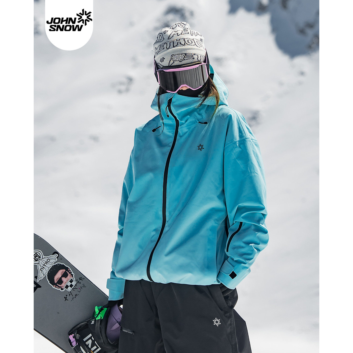 John snow滑雪服女款单板全压胶防水防风保暖2025新款滑雪上衣男