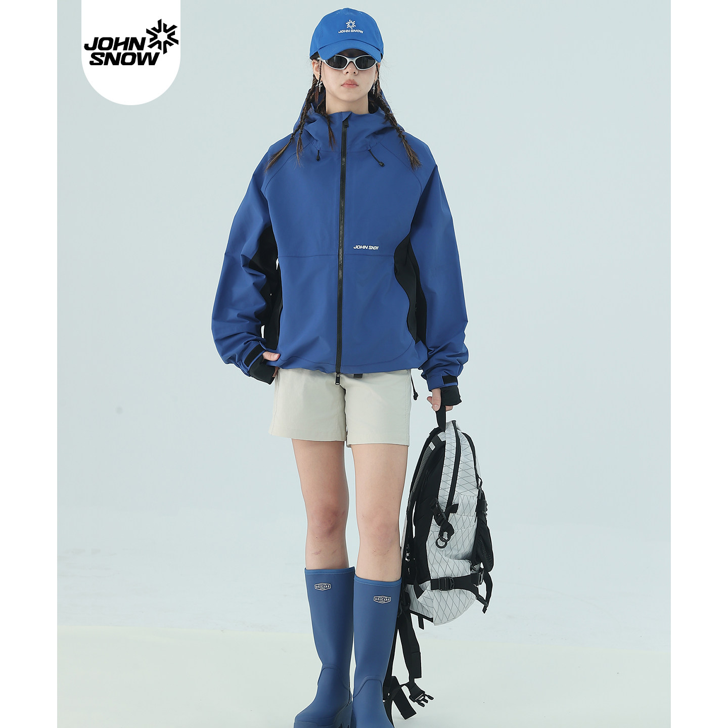 John snow拼色冲锋衣专业防水防风耐磨2025新款户外登山硬壳外套