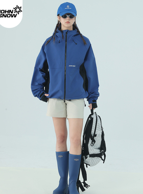 John snow拼色冲锋衣专业防水防风耐磨2025新款户外登山硬壳外套