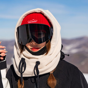 Johnsnow单板滑雪头盔套防风保暖头套男女骑行面罩滑雪护具抓绒