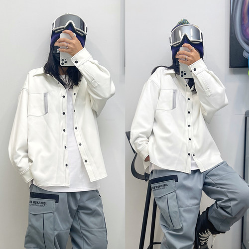 单板平花公园自由式滑雪衬衣外搭