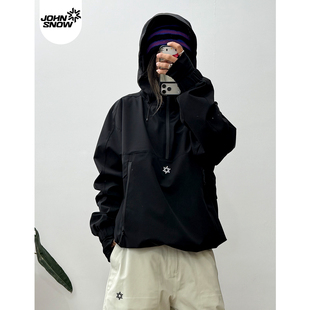 John snow滑雪服女款情侣卫衣便携防水防风专业保暖宽松新款上衣