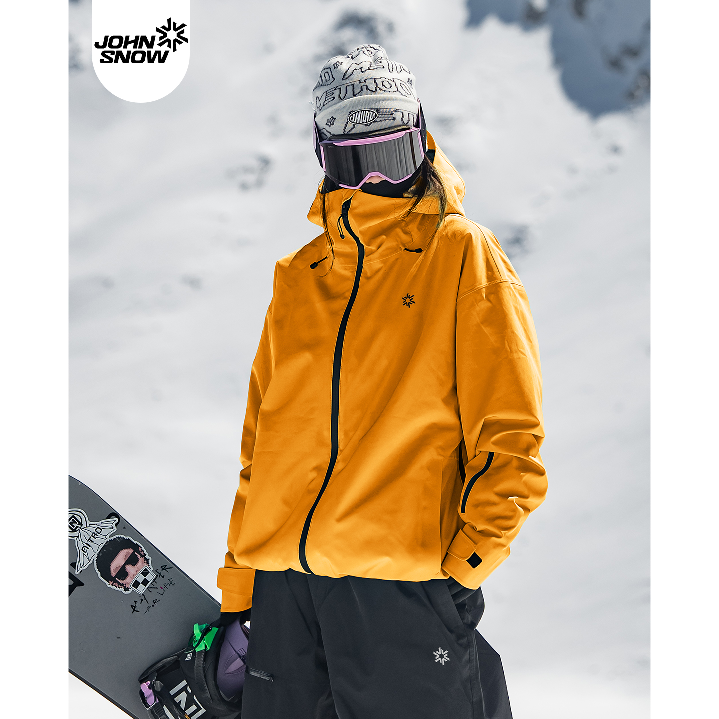 John snow滑雪服女款单板全压胶防水防风保暖2025新款滑雪上衣男