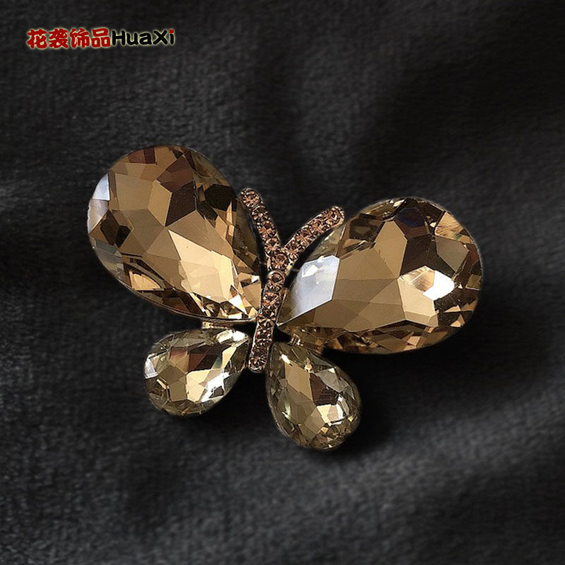 水钻蝴蝶胸针彩色宝石胸饰服装搭配领口胸花时尚大衣职业装配饰,饰品/流行首饰/时尚饰品新,胸针,淘宝优惠券,粉丝福利购,淘宝优惠卷