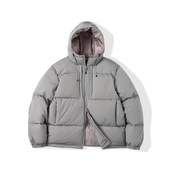 NATIVEWELL连帽羽绒服多袋设计细条肌理泷定日本面料300 充绒