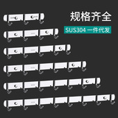 免打孔304不锈钢衣钩加厚挂钩排钩门后衣帽钩浴室厨房挂件壁挂钩