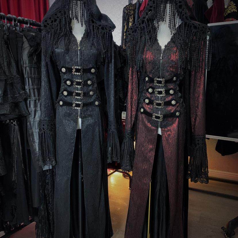 Devil Fashion恶魔时尚女装哥特长款红色大衣CT24702