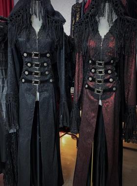 Devil Fashion恶魔时尚女装哥特长款红色大衣CT24702