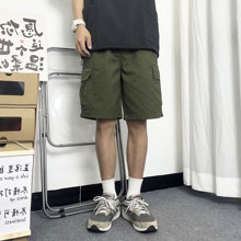Mmel 军绿色工装短裤男2025夏季新款潮牌纯棉五分裤日系复古中裤