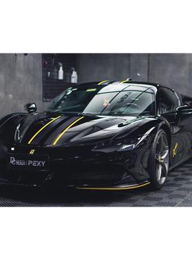 法拉利F8机盖车贴拉花488 SF90 458 296跑车运动个性引擎盖装饰贴