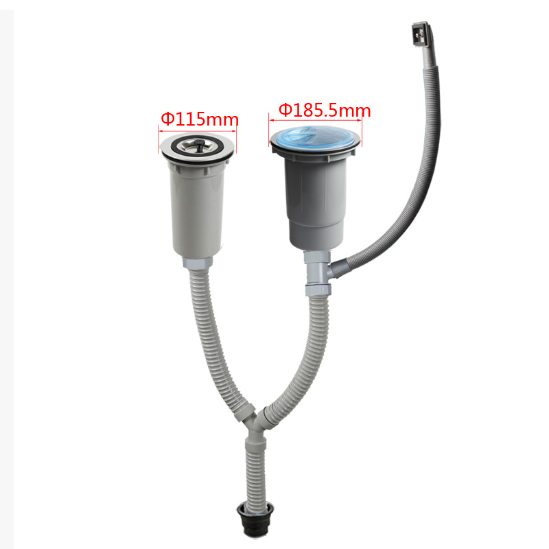 韩国水槽一大一小下水器排水管