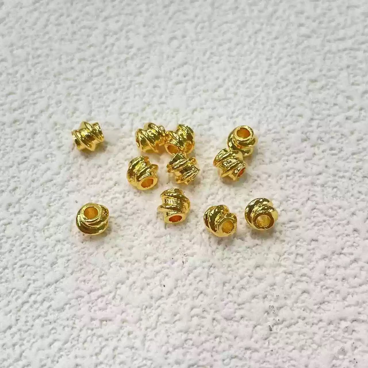 金屿银金包银文玩佛珠手串配件