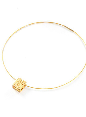 中国风双喜吊坠项链网红抖音同款喜庆结婚礼物钛钢喜字项圈锁骨链