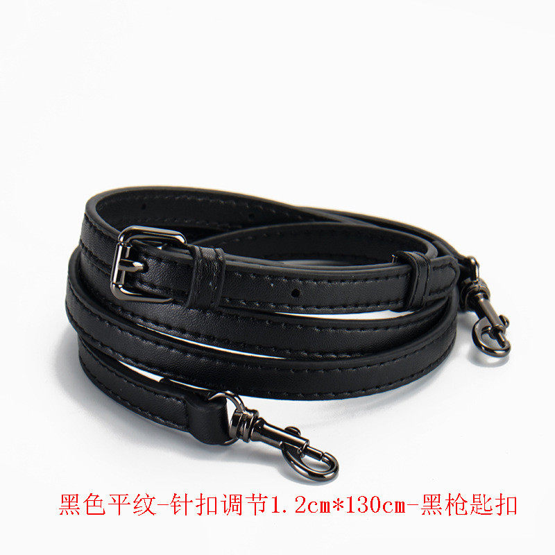 荔枝纹单肩斜跨肩带适用于托里伯奇ff包改造替换真皮背带黑色包带