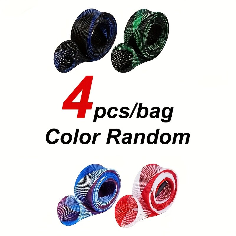 4件 钓鱼配件 鱼竿保护套 随机颜色
