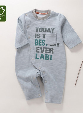 3折清仓拉比童装春秋新生儿连身衣家居服男女宝宝爬服LSAC101601