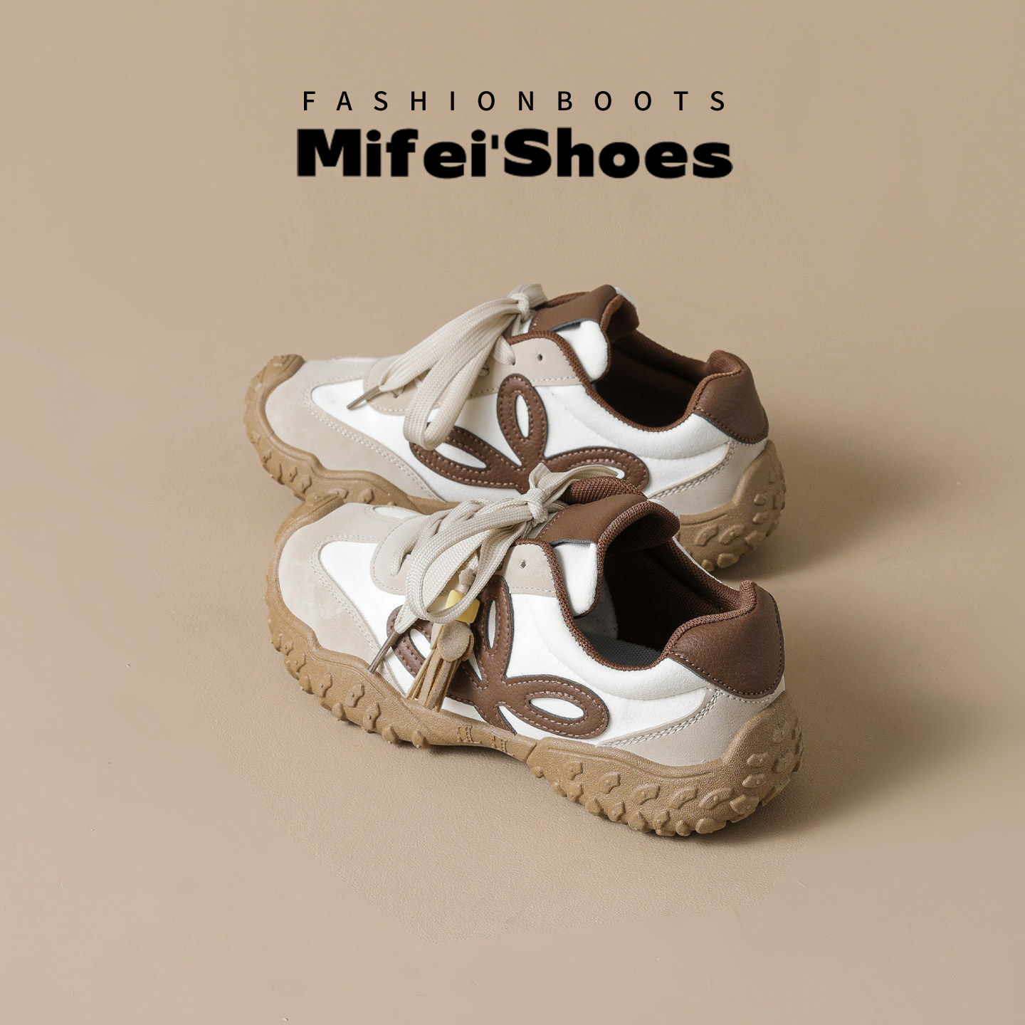 真皮~巨好看复古德训鞋女2025新款厚底休闲运动鞋登山鞋大码女鞋,女鞋,德训鞋,淘宝优惠券,粉丝福利购,淘宝优惠卷