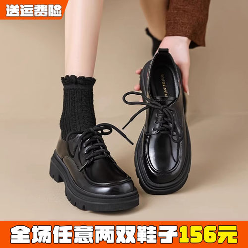 现货速发退换免邮英伦风小皮鞋