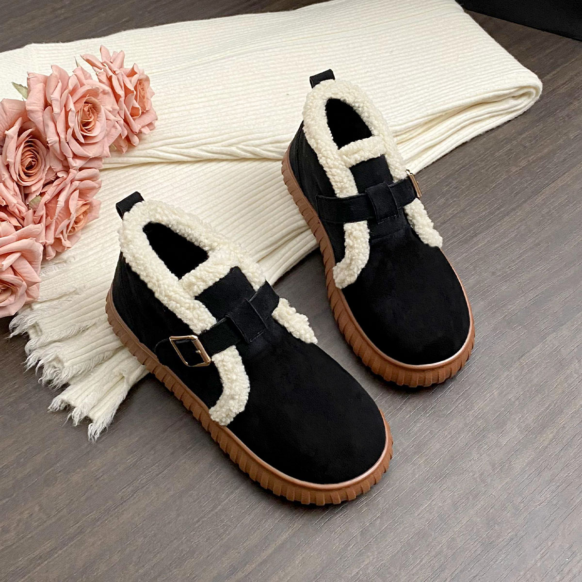 质保90天厚底加绒雪地靴