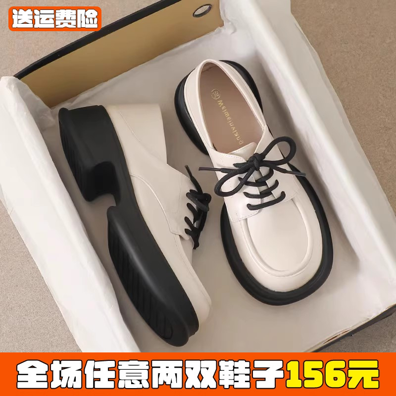 英伦风厚底小皮鞋单鞋