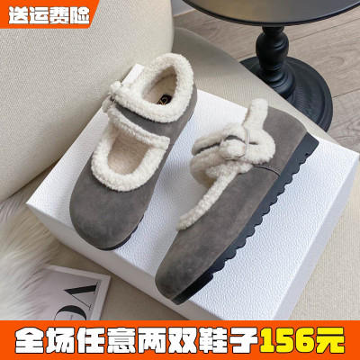 吐司加绒勃肯雪地靴女