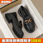 乐福鞋 女鞋 女春季 厚底黑色单鞋 法式 大码 2026新款 英伦小皮鞋 41到43