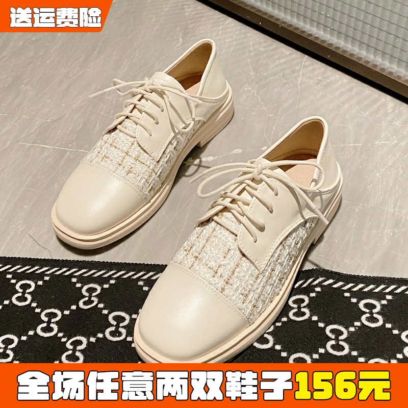 小香风乐福鞋复古小皮鞋
