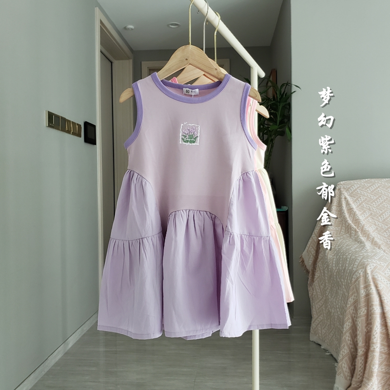 无袖背心连衣裙女童高级公主裙