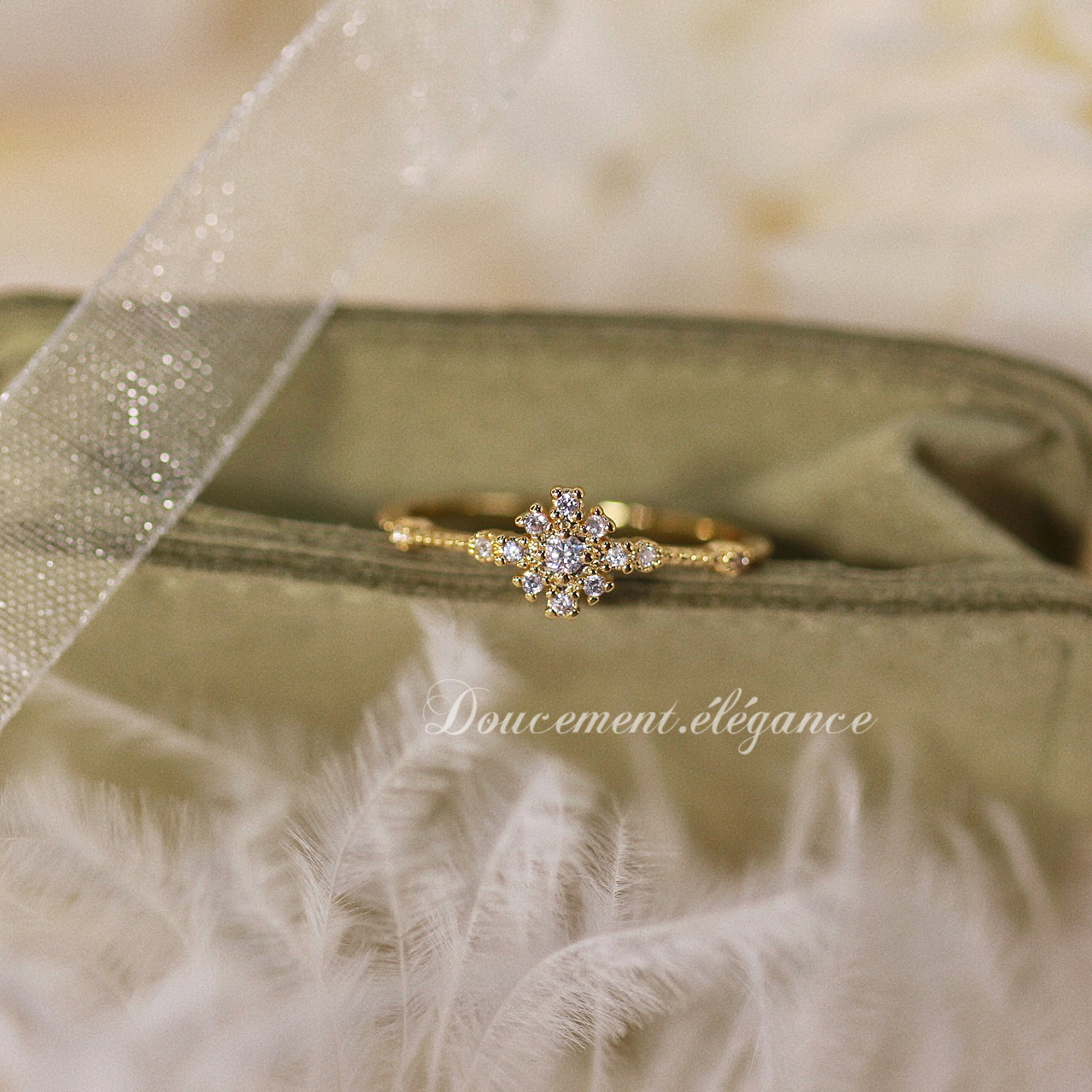 日系镀金18k精致指环女