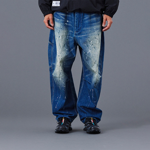 【官方直营】Liberaiders DENIM SARROUEL PANTS泼墨牛仔裤25FW