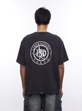 【官方直营】Liberaiders EMBLEM TEE复古字母印花短袖T恤男25SS