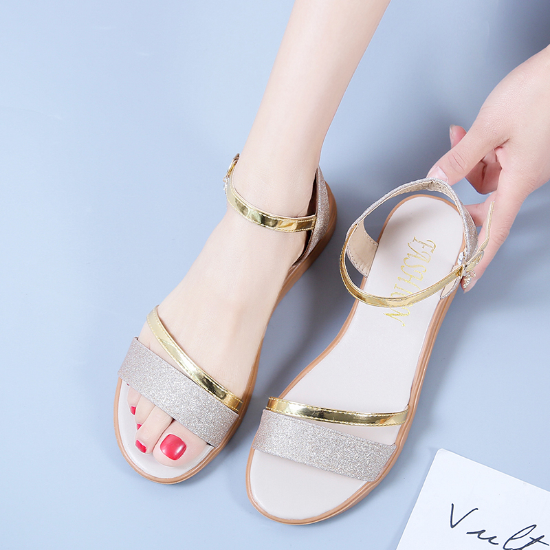 凉鞋女仙女风2025年平底舒适软底