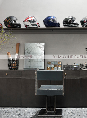 样板间男孩房机车头盔主题软装