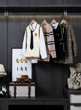 样板间儿童房衣帽间衣柜衣橱软装