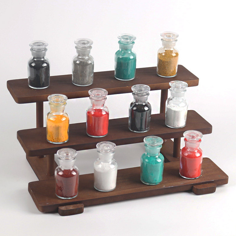 现代样板间儿童房女孩房创意艺术绘画主题颜料瓶子木架组合摆件