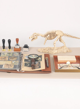 样板间儿童房书桌恐龙主题摆件