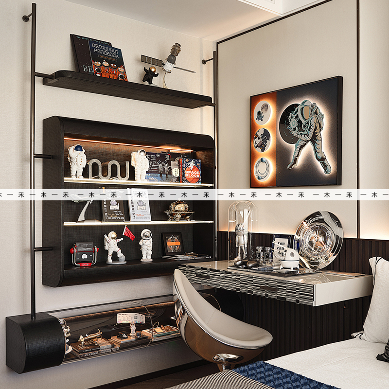 样板间儿童房太空主题软装摆件